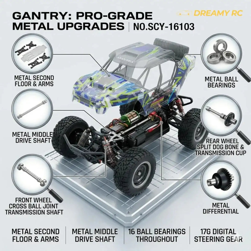 1:16 Scale 4WD High-Speed RC Jeep – Off-Road Remote Control Car