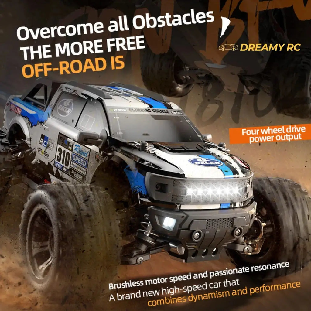 1:18 Scale 4WD RC Monster Truck – High-Speed Off-Road Remote Control Car