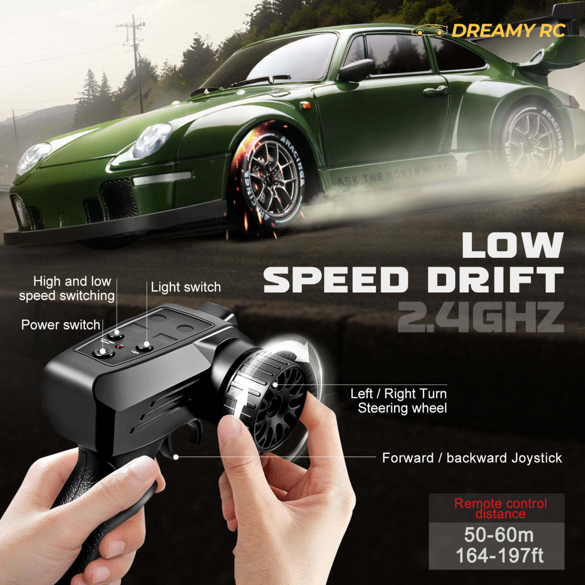 1:24 Scale 4WD Drift RC Car – High-Speedr