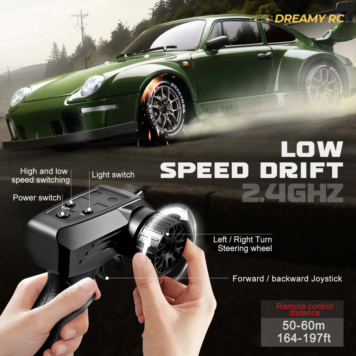 1:24 Scale 4WD Drift RC Car – High-Speedr
