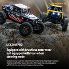 1:24 Scale Brushless 4WD Rock Crawler RC Car – RTR Mini Off-Road Climbing Vehicle