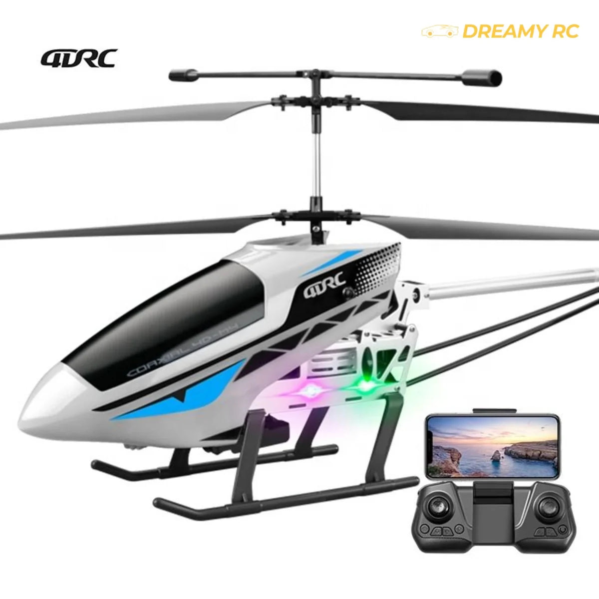 4DRC M4 72cm RC Helicopter with 480P WiFi FPV Camera & Obstacle Avoidance