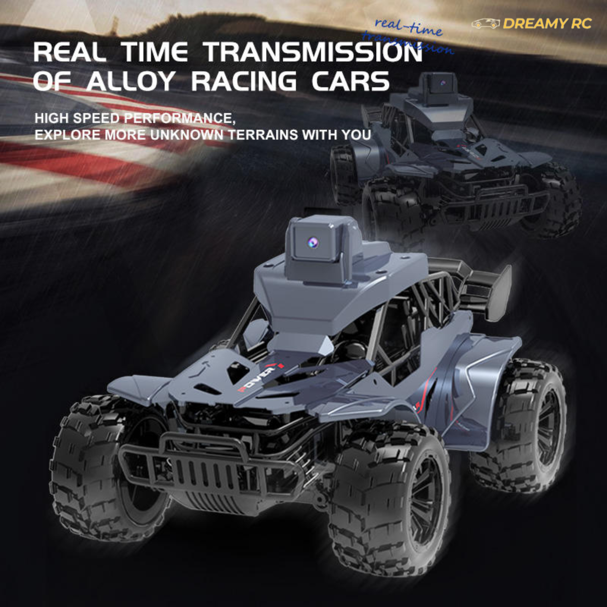 High-Speed RC Monster Truck with HD Camera & WiFi App Control