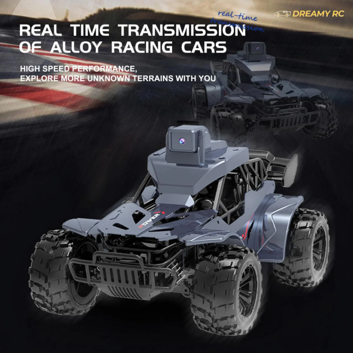 High-Speed RC Monster Truck with HD Camera & WiFi App Control