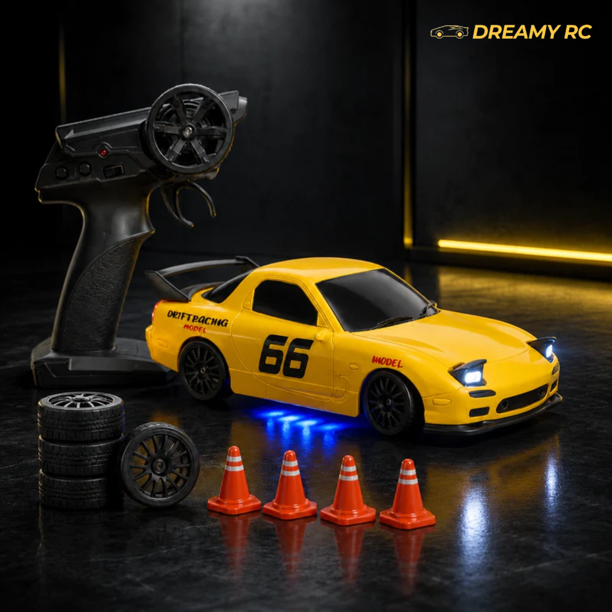 4WD RC Drift Car – High-Speed Remote Control Racing Car with LED Lights