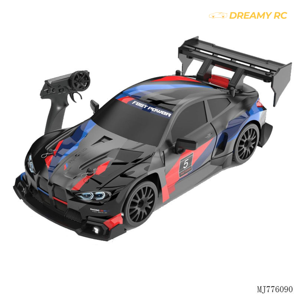 1:24 Scale Drift RC Car with LED Lights – 2.4GHz High-Speed Remote Control Car