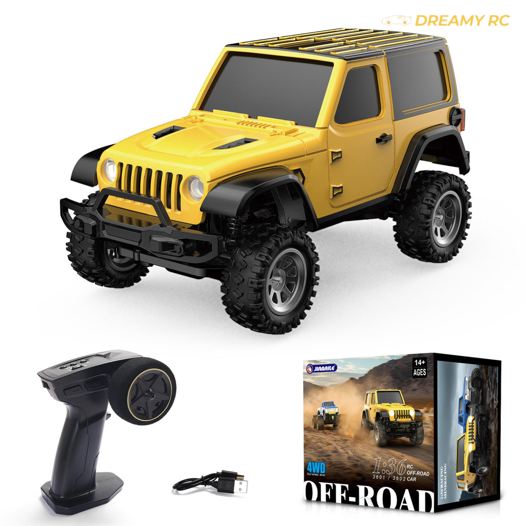 1:36 Scale Mini RC Rock Crawler – 2.4GHz All-Terrain Remote Control Car