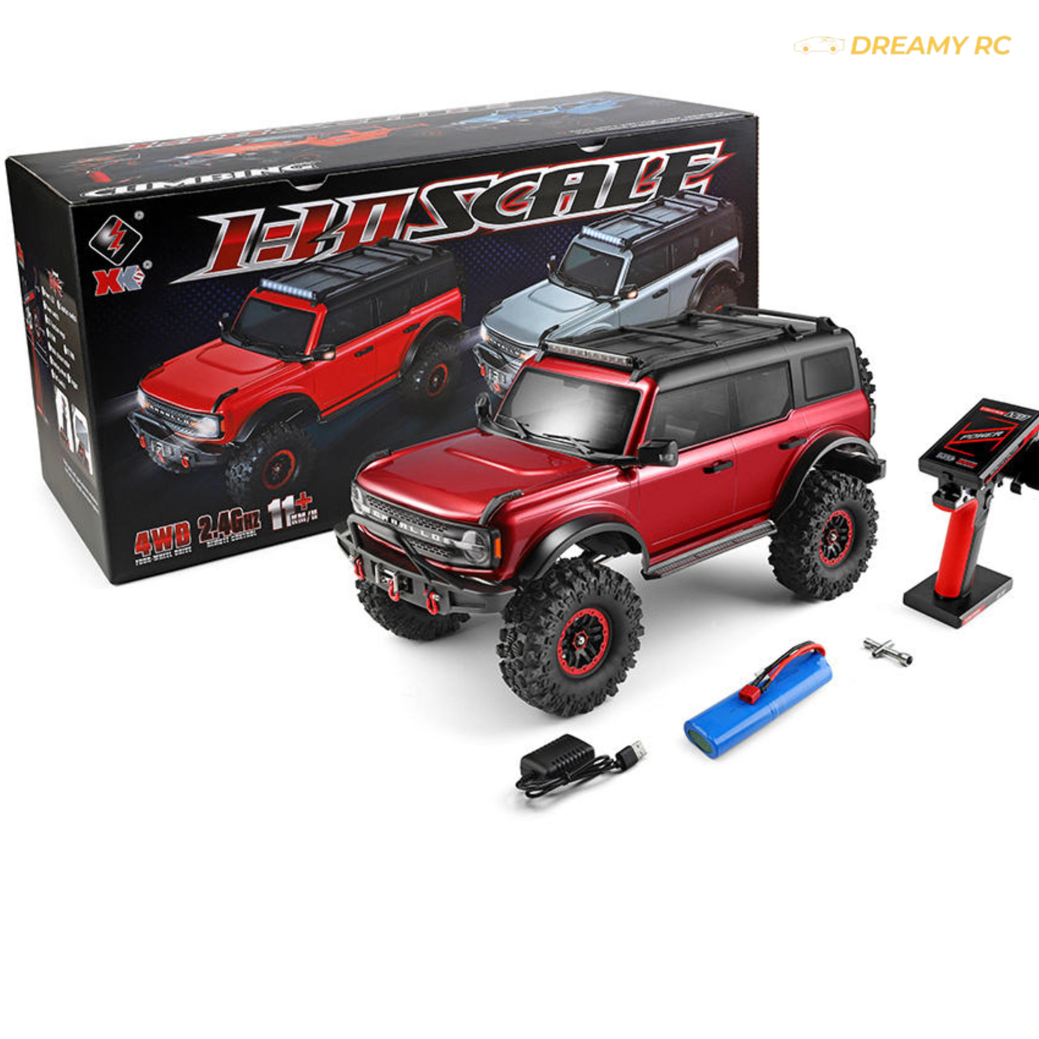 1:10 Scale 4WD Rock Crawler RC Car – Off-Road Remote Control Climbing Vehicle