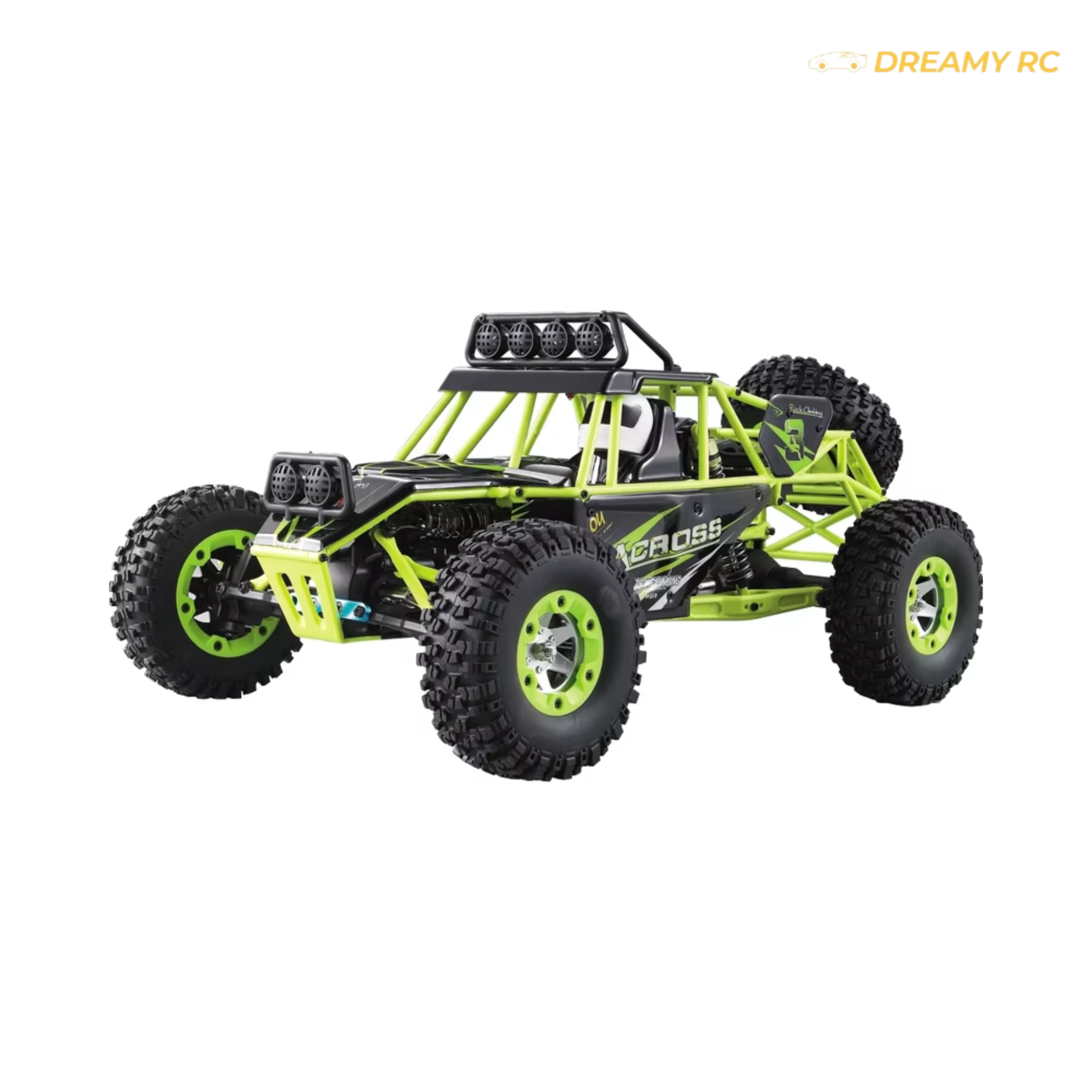 1:12 Scale 4WD High-Speed Rock Crawler RC Car with LED Lights & 2.4GHz Remote Control