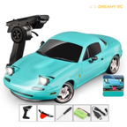 LDRC 1804 1:18 Scale RWD RC Drift Car – Full Proportional 2.4GHz Racing Car with Gyro & LED Lights