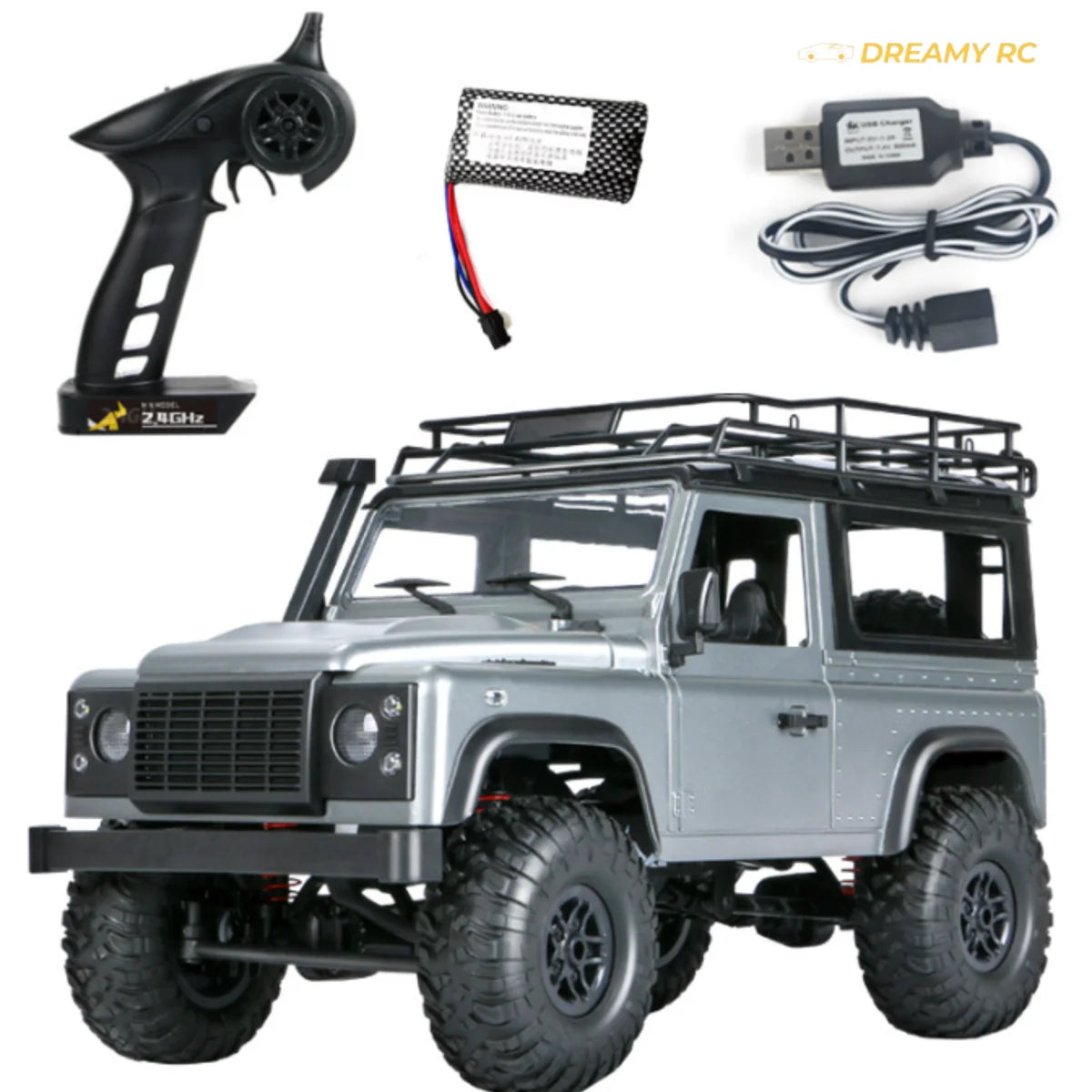 1:12 Scale 4WD Rock Crawler RC Car – Defender Style Off-Road Remote Control Vehicle