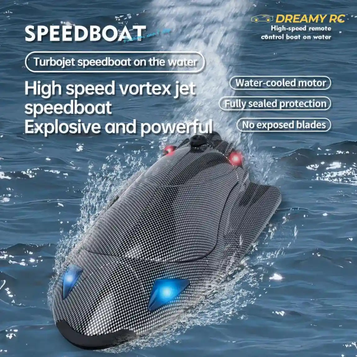 2.4GHz High-Speed RC Racing Boat with Brushless Motor