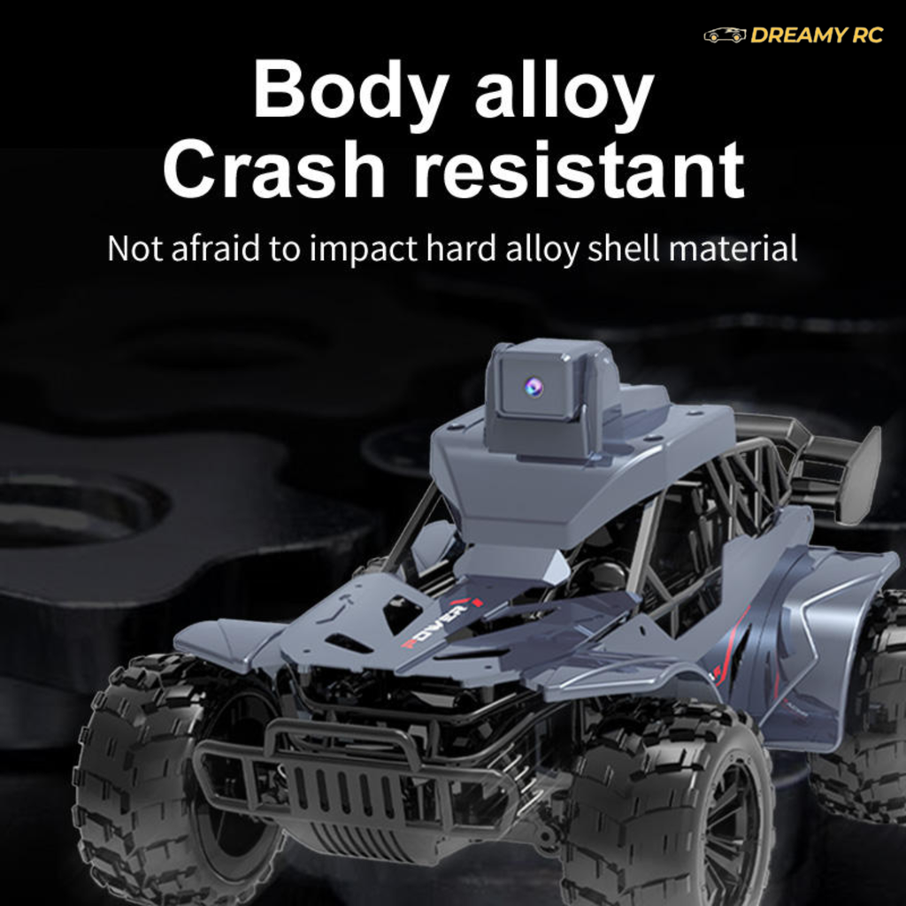 High-Speed RC Monster Truck with HD Camera & WiFi App Control