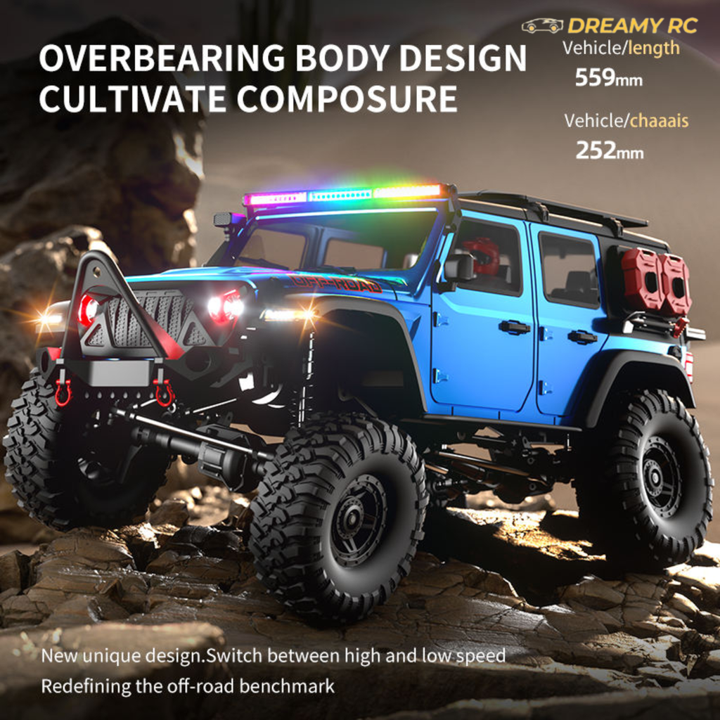 1:10 Scale 4WD Rock Crawler RC Truck – Full Proportional Off-Road Remote Control Vehicle