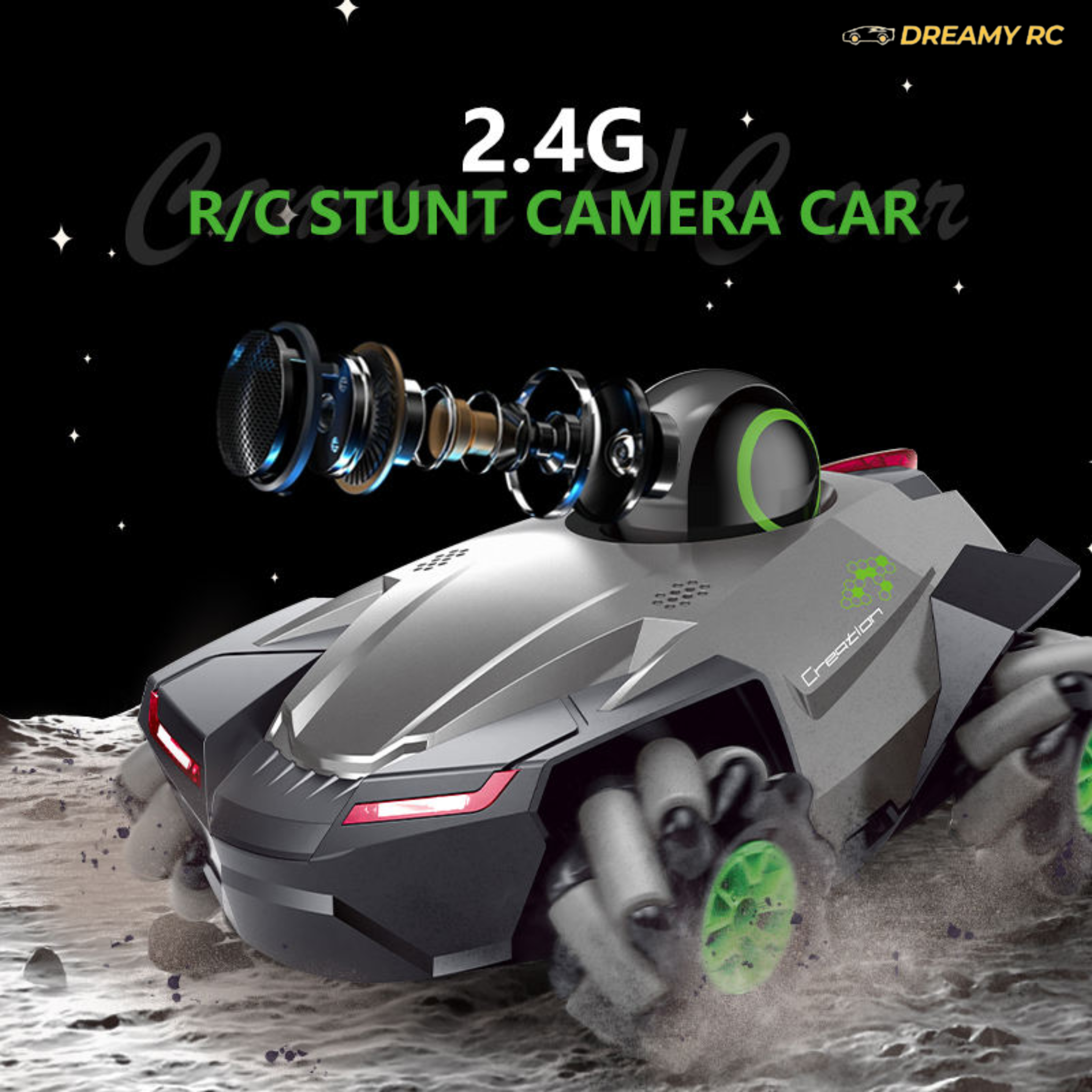 720P WiFi FPV Stunt RC Car with Camera – 2.4GHz Remote Control Drift & Rock Crawler