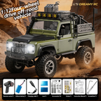 1:12 Scale 4WD Rock Crawler RC Car with LED Lights – Off-Road Remote Control Vehicle