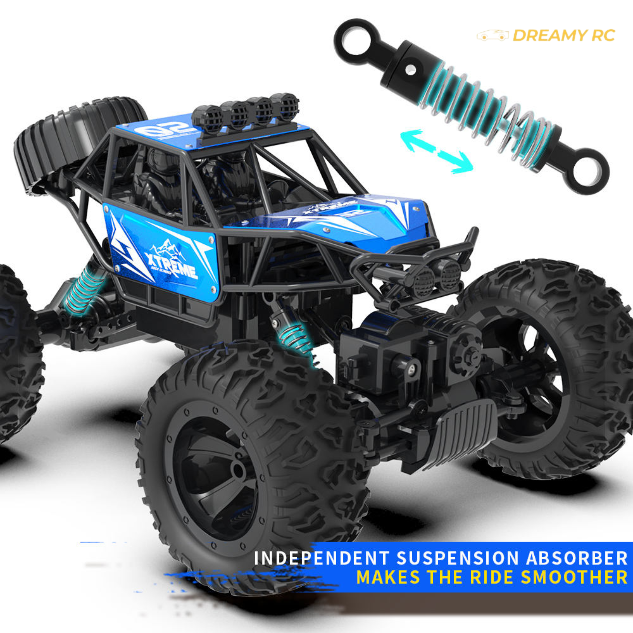 1:16 Scale 4WD Alloy Rock Crawler RC Car with Gesture & Remote Control