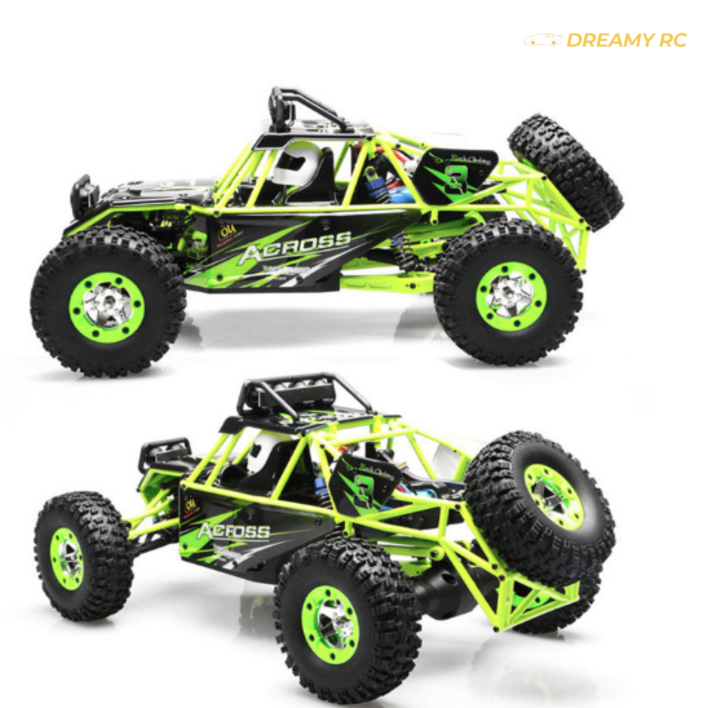 1:12 Scale 4WD High-Speed Rock Crawler RC Car with LED Lights & 2.4GHz Remote Control