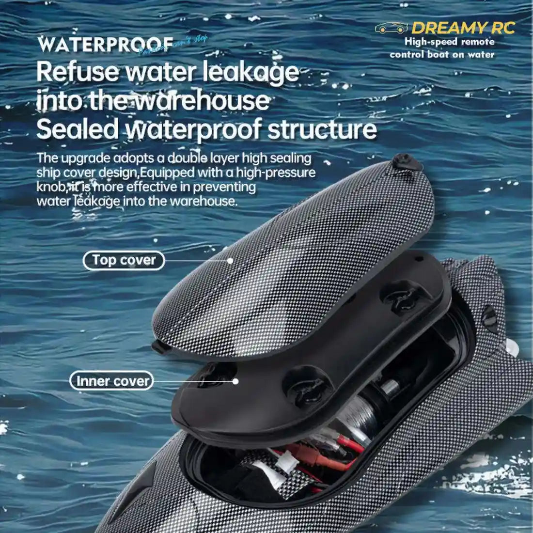2.4GHz High-Speed RC Racing Boat with Brushless Motor
