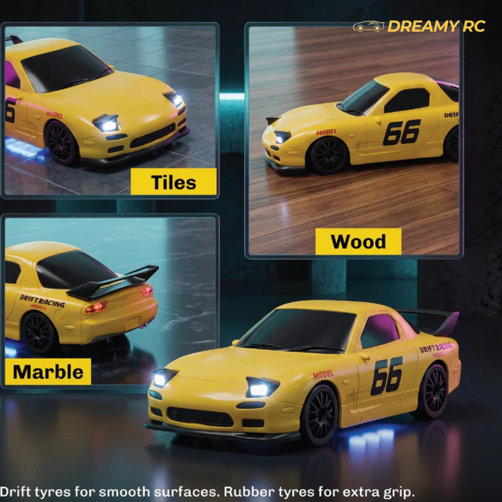 4WD RC Drift Car – High-Speed Remote Control Racing Car with LED Lights