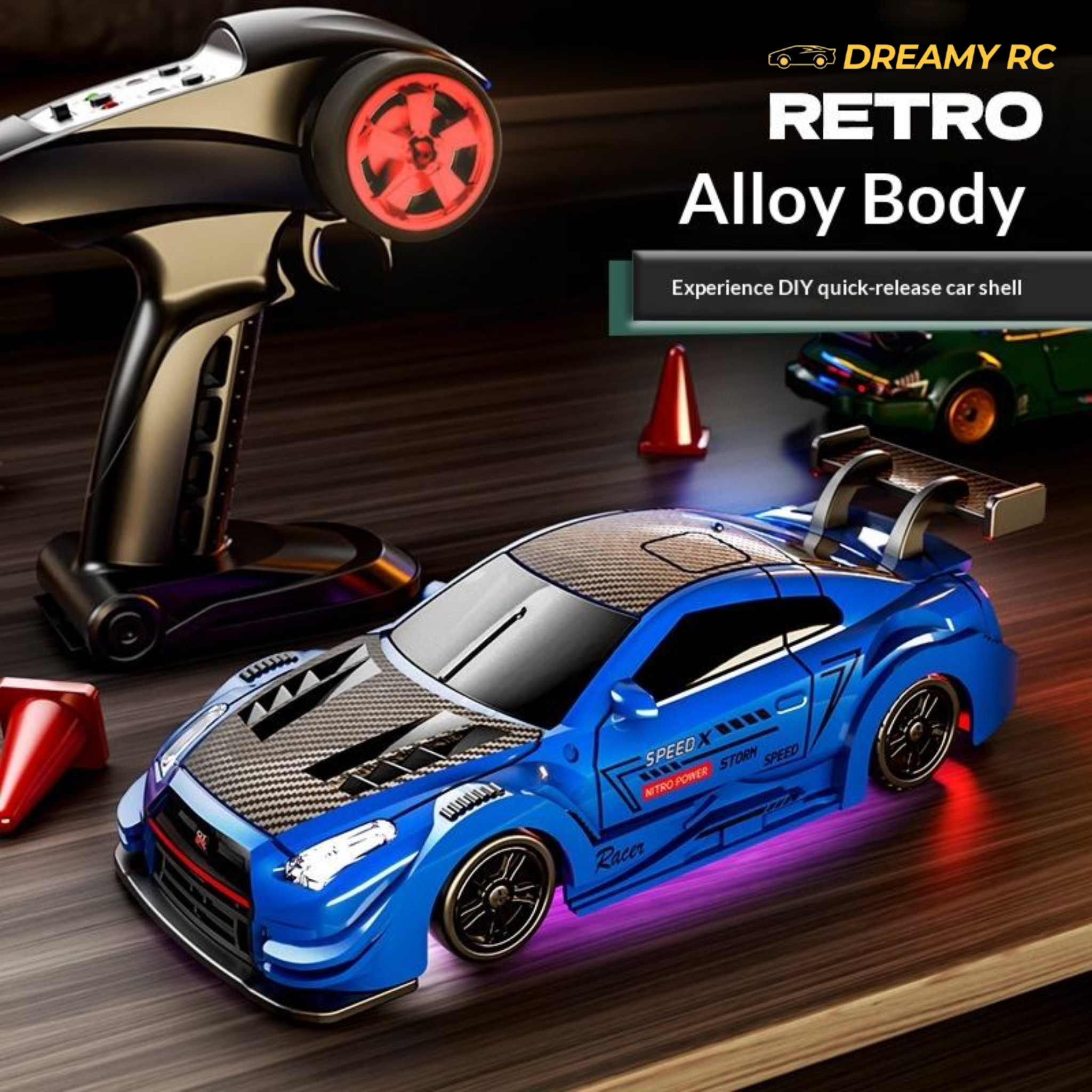 Mini Alloy RC Drift Car – 4WD Remote Control Racing Car for Indoor Drifting