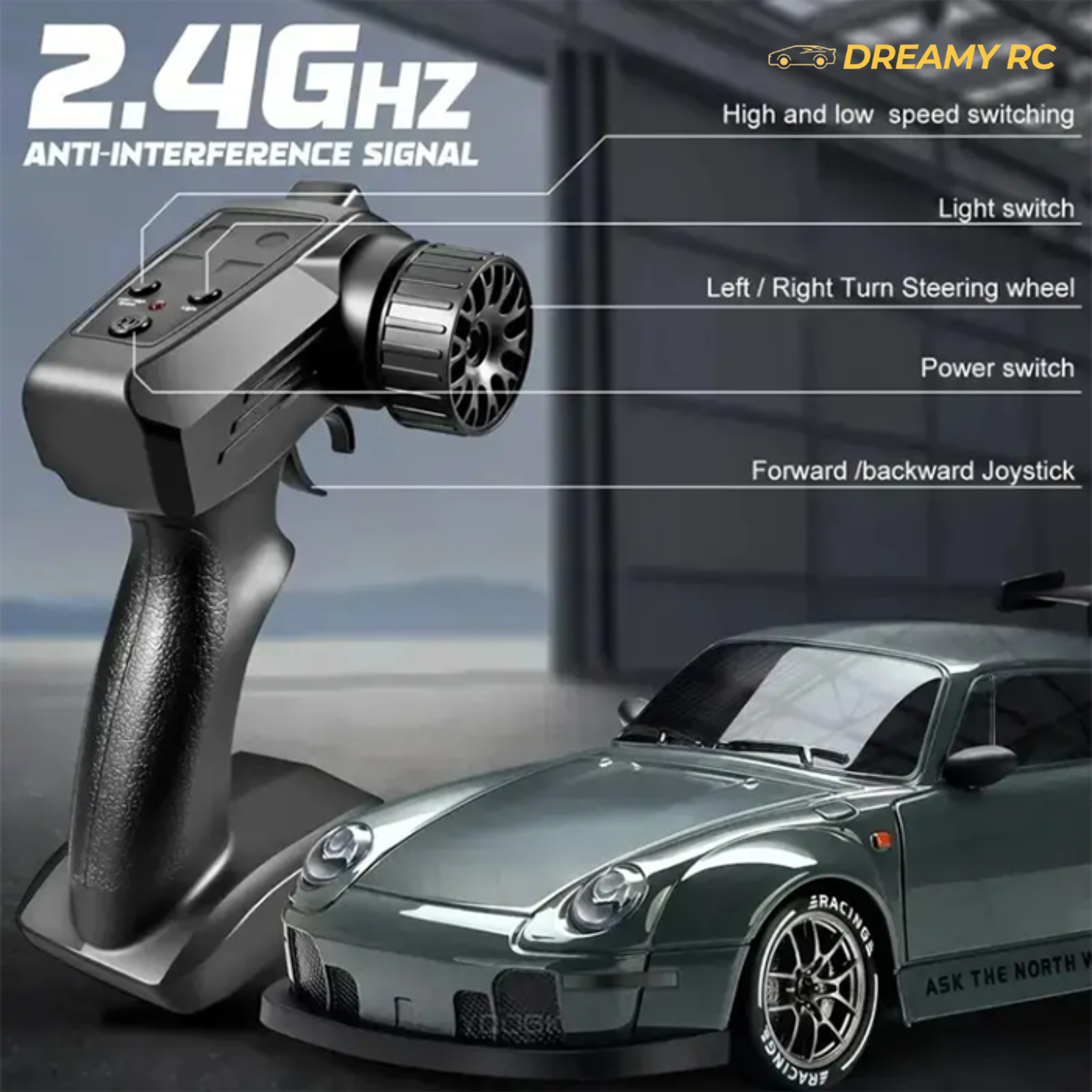 2.4GHz RC Drift Car with Gyroscope – High-Speed Remote Control Racing Car