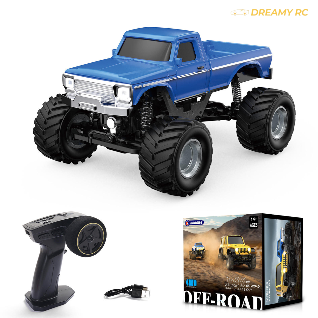1:36 Scale Mini RC Rock Crawler – 2.4GHz All-Terrain Remote Control Car