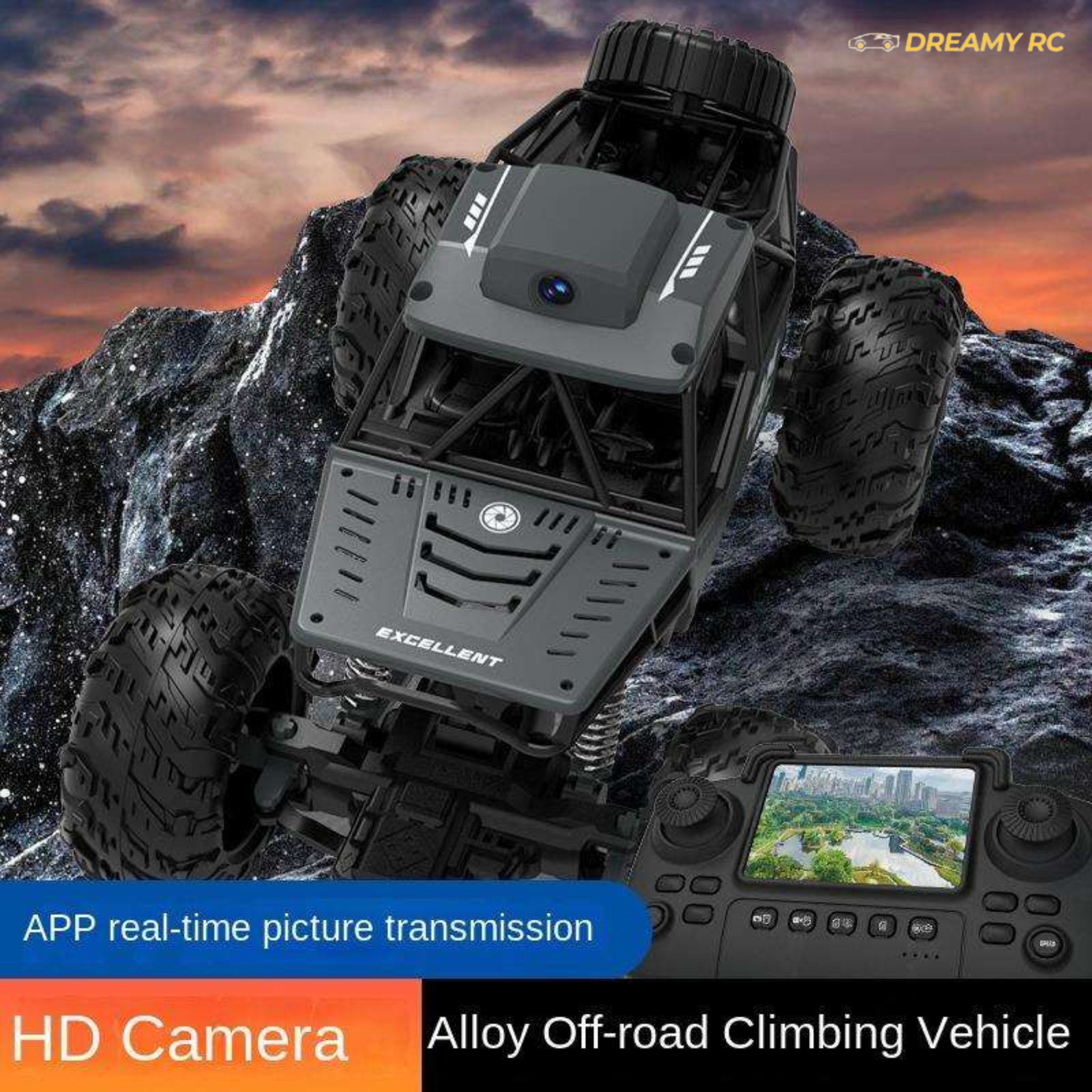 4x4 Rock Crawler RC Car with WiFi Camera – 2.4GHz Remote Control Off-Road Climbing Vehicle