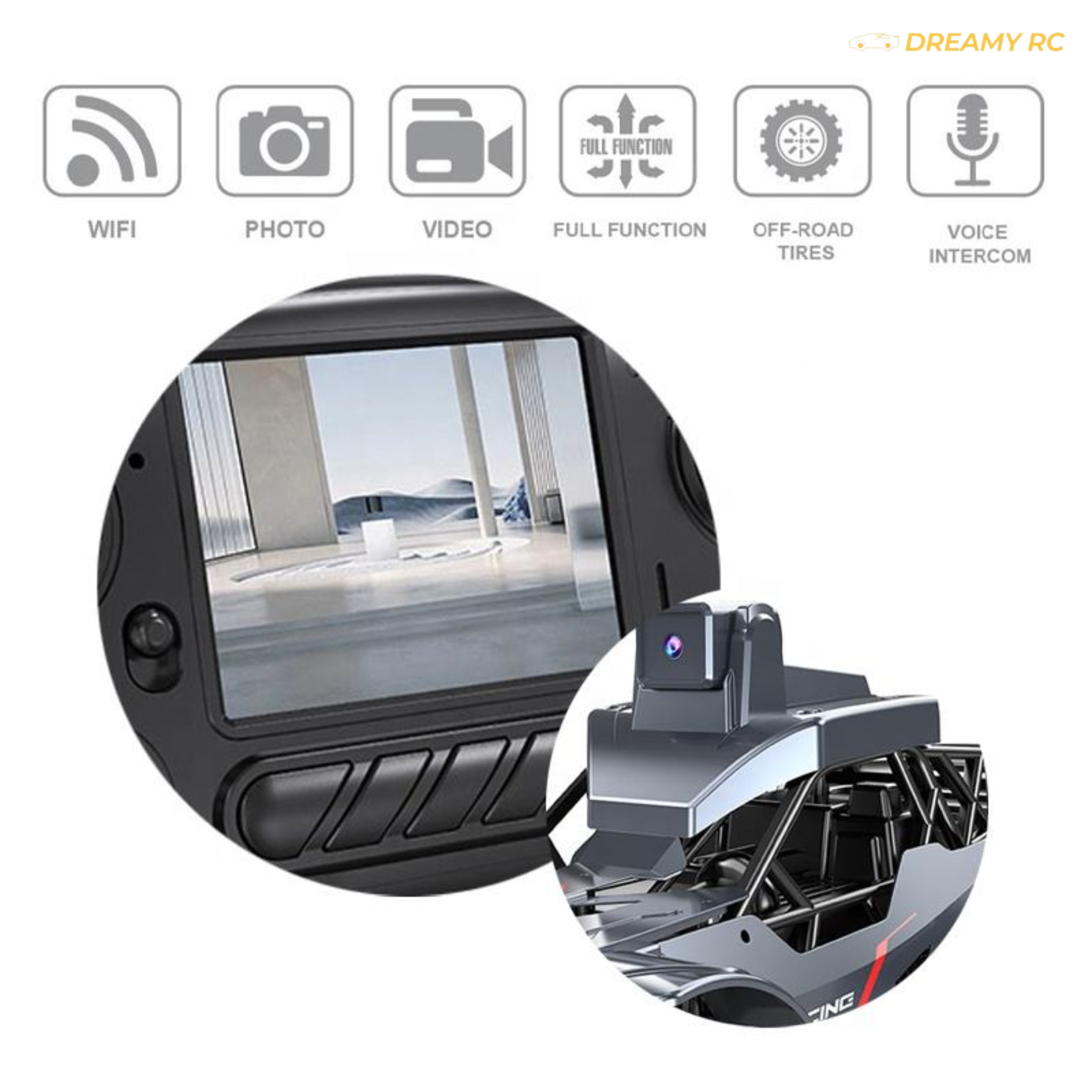 20 KM/H FPV RC Race Car with HD Camera & LCD Display – Real-Time Remote Control Racing Car