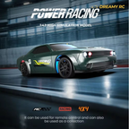 1:43 Scale Metal RC Drift Car – Mini Remote Control Racing Car with LED Lights
