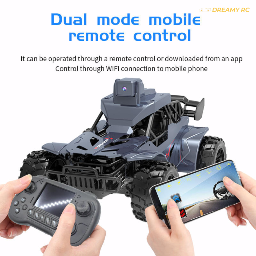 High-Speed RC Monster Truck with HD Camera & WiFi App Control