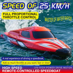 High-Speed Waterproof RC Boat – Electric Speedboat with Navigation Lights