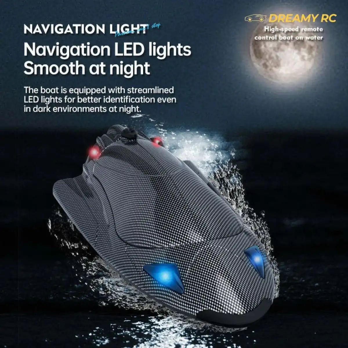 2.4GHz High-Speed RC Racing Boat with Brushless Motor