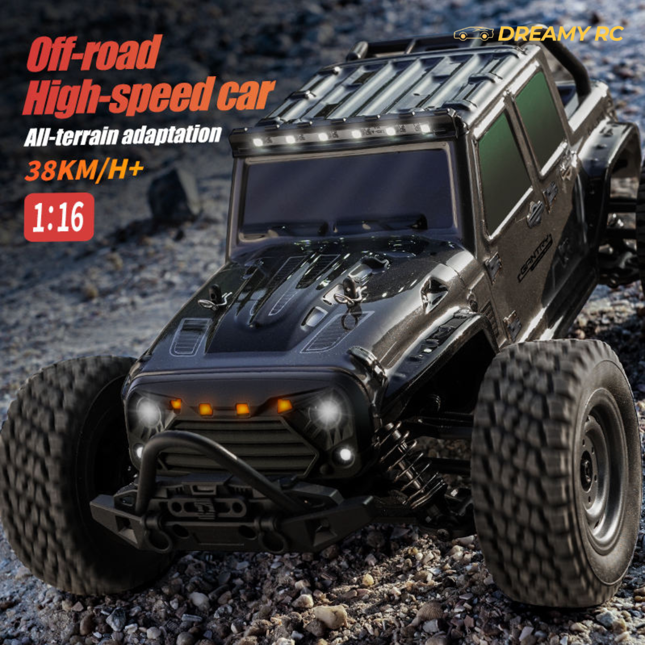 4WD High-Speed RC Monster Truck – Electric Off-Road Remote Control Car