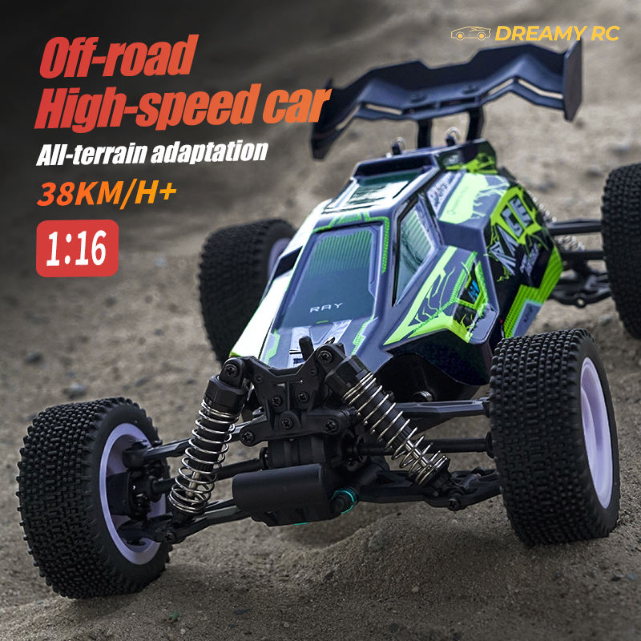 4WD High-Speed RC Monster Truck – Electric Off-Road Remote Control Car