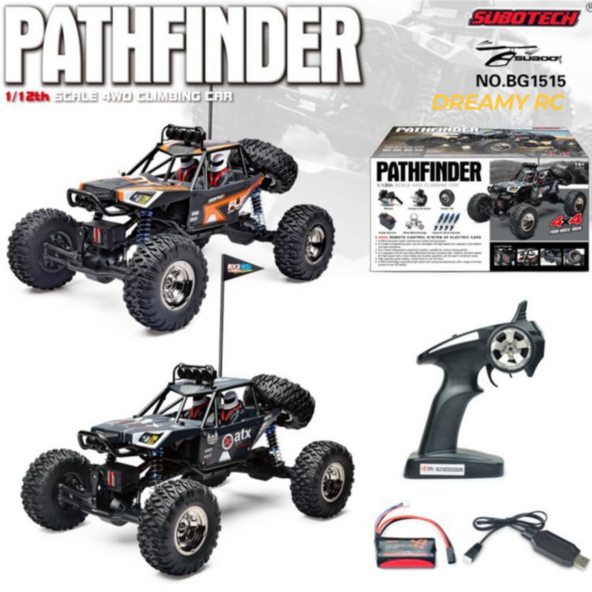 4WD Rock Crawler RC Car – Off-Road Remote Control Climbing Vehicle