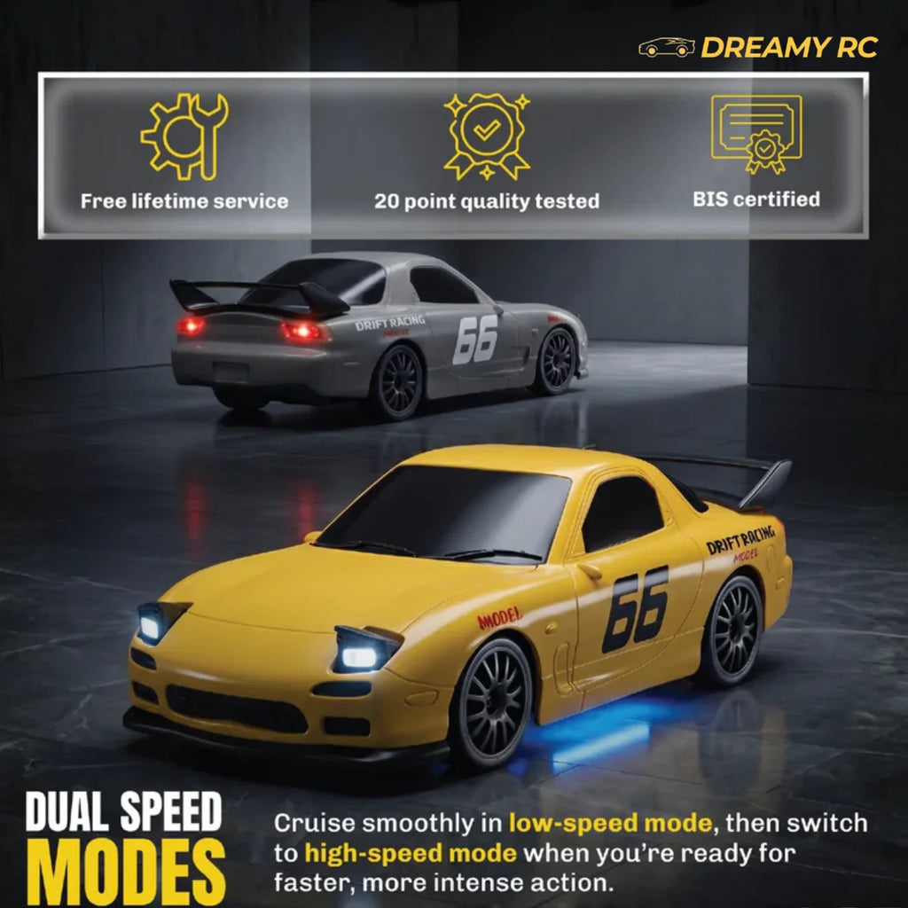 4WD RC Drift Car – High-Speed Remote Control Racing Car with LED Lights