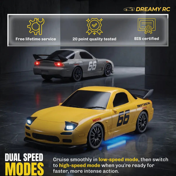 4WD RC Drift Car – High-Speed Remote Control Racing Car with LED Lights