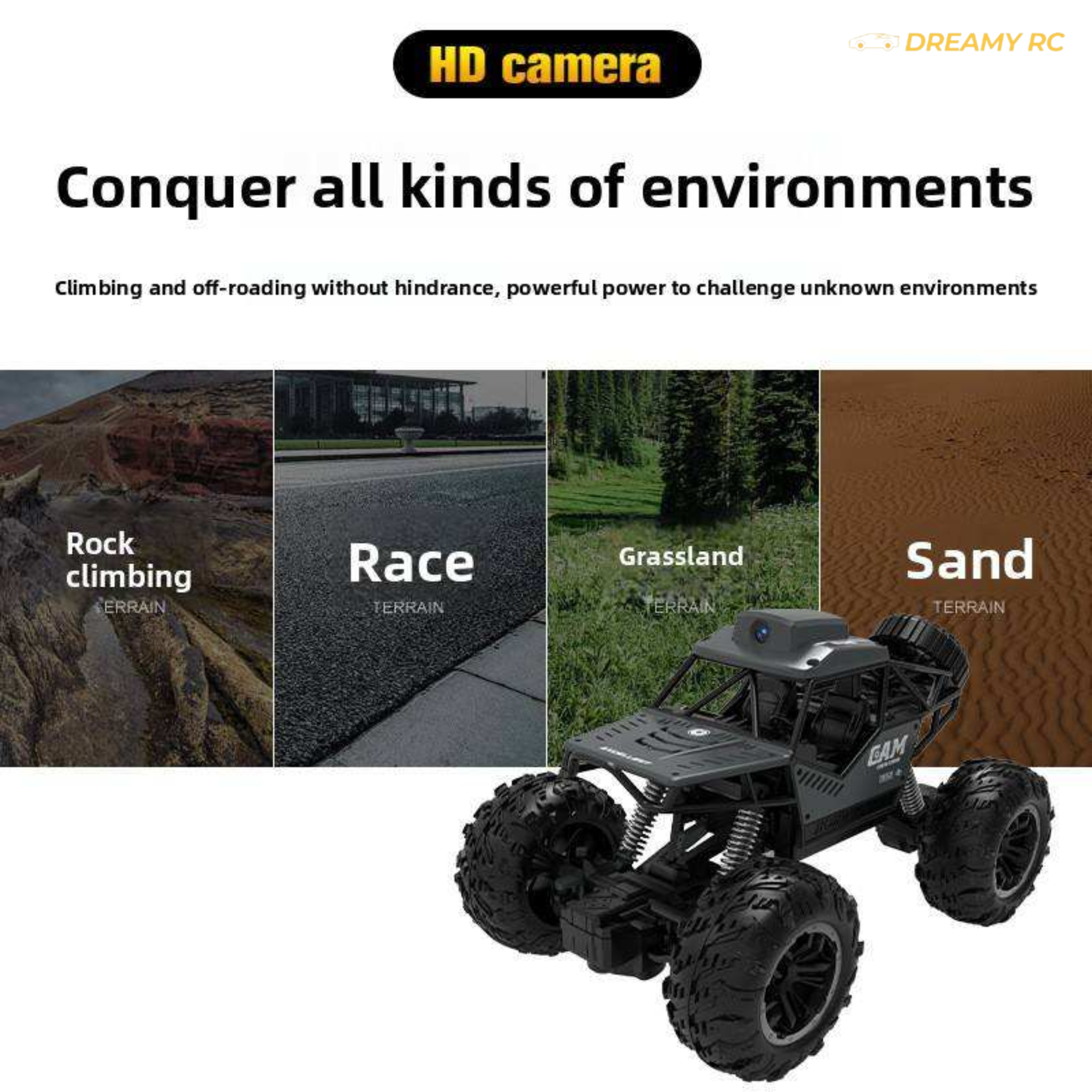 4x4 Rock Crawler RC Car with WiFi Camera – 2.4GHz Remote Control Off-Road Climbing Vehicle