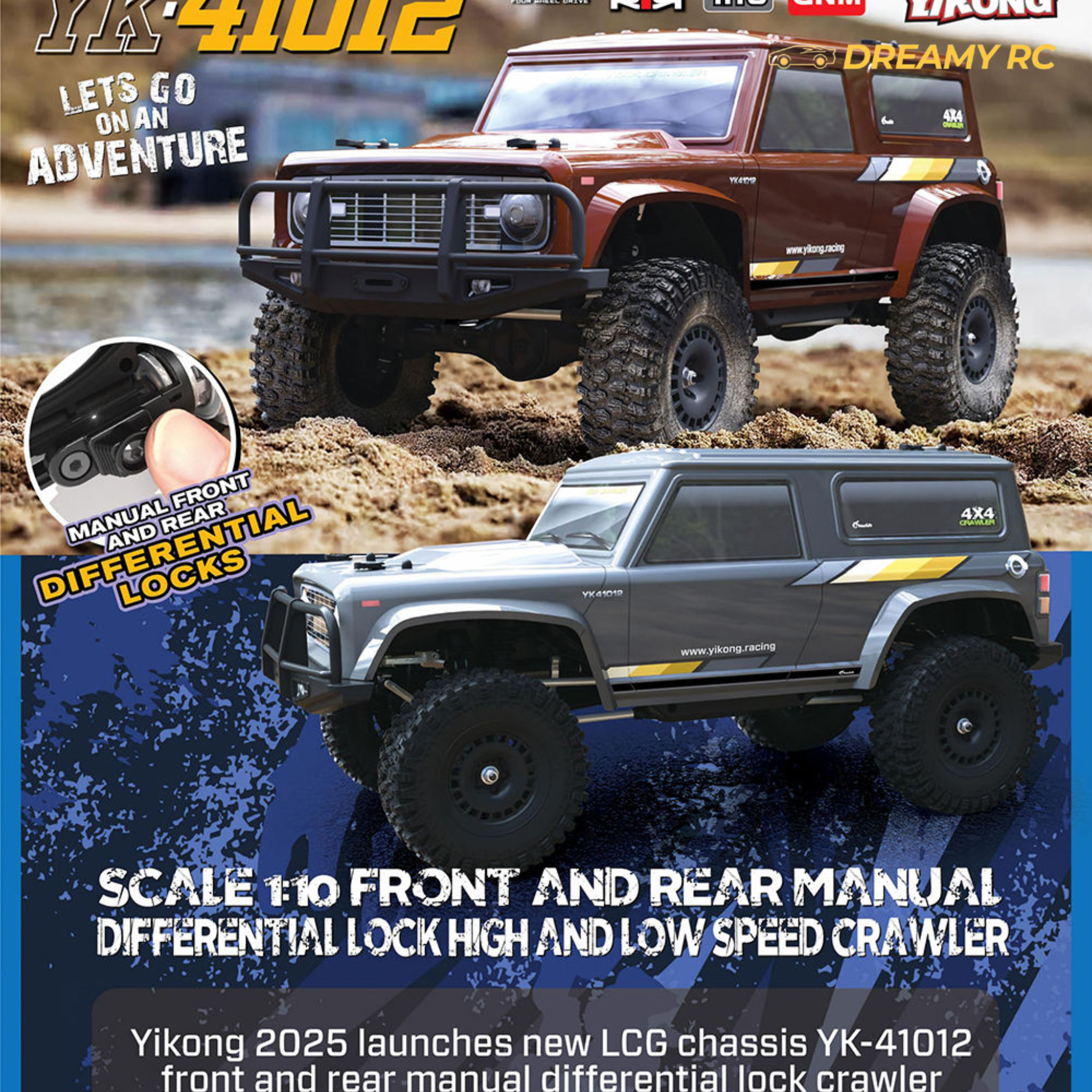 1:10 Scale 4WD Rock Crawler RC Car – Bronco Style Off-Road Remote Control Vehicle