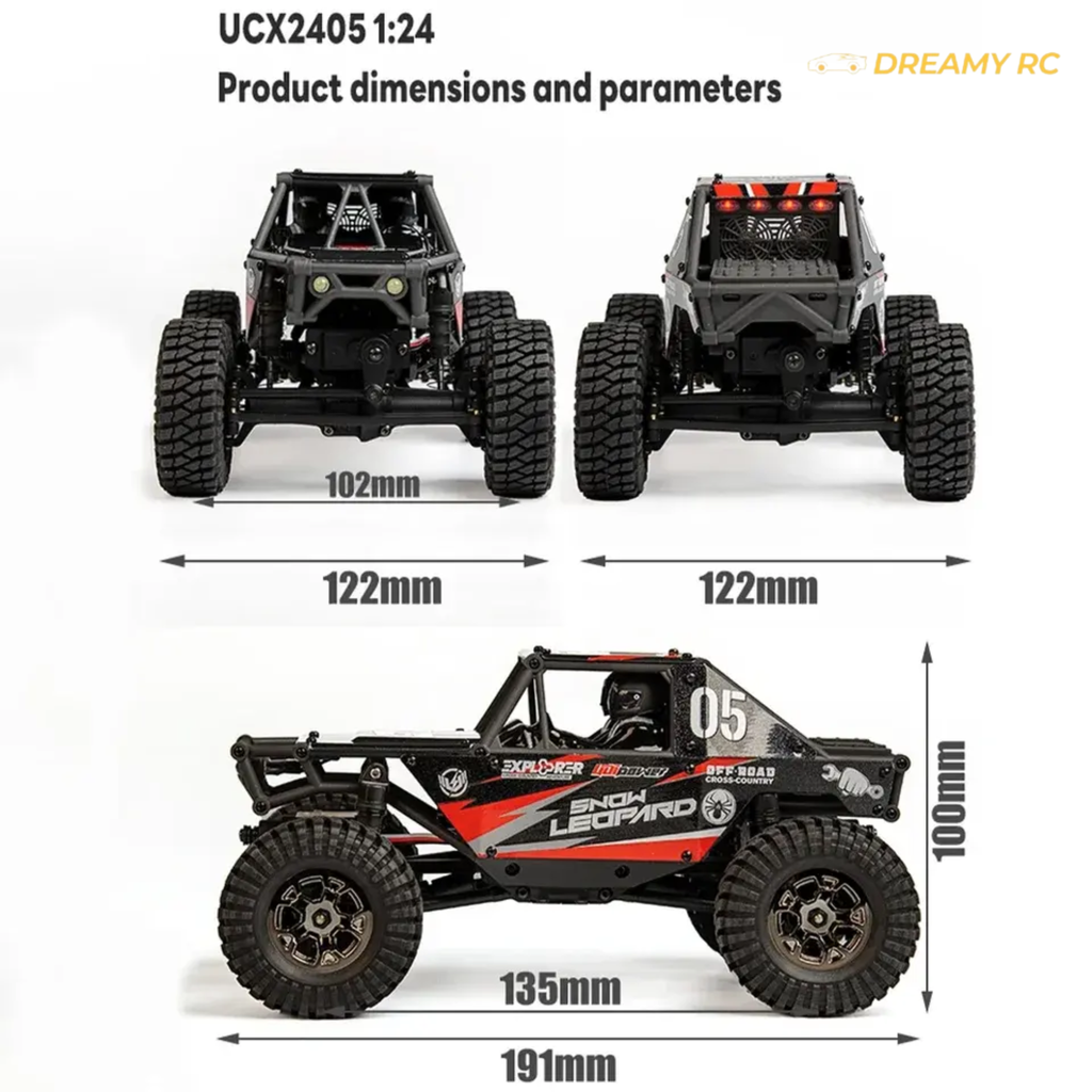 1:24 Scale Metal RC Crawler – 4WD Mini Rock Climbing Remote Control Car