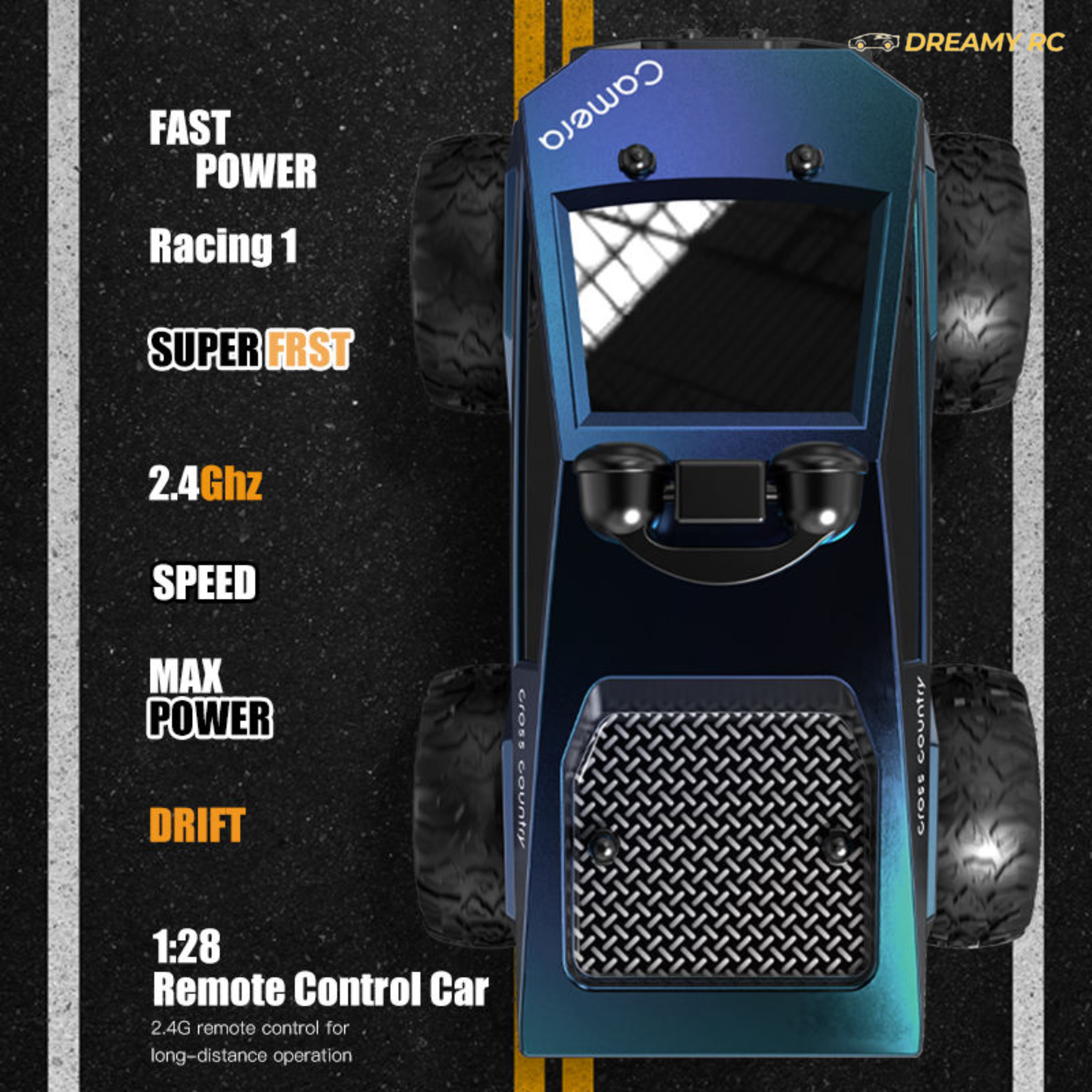 1:28 FPV RC Car with WiFi Camera – High-Speed Off-Road Remote Control Vehicle
