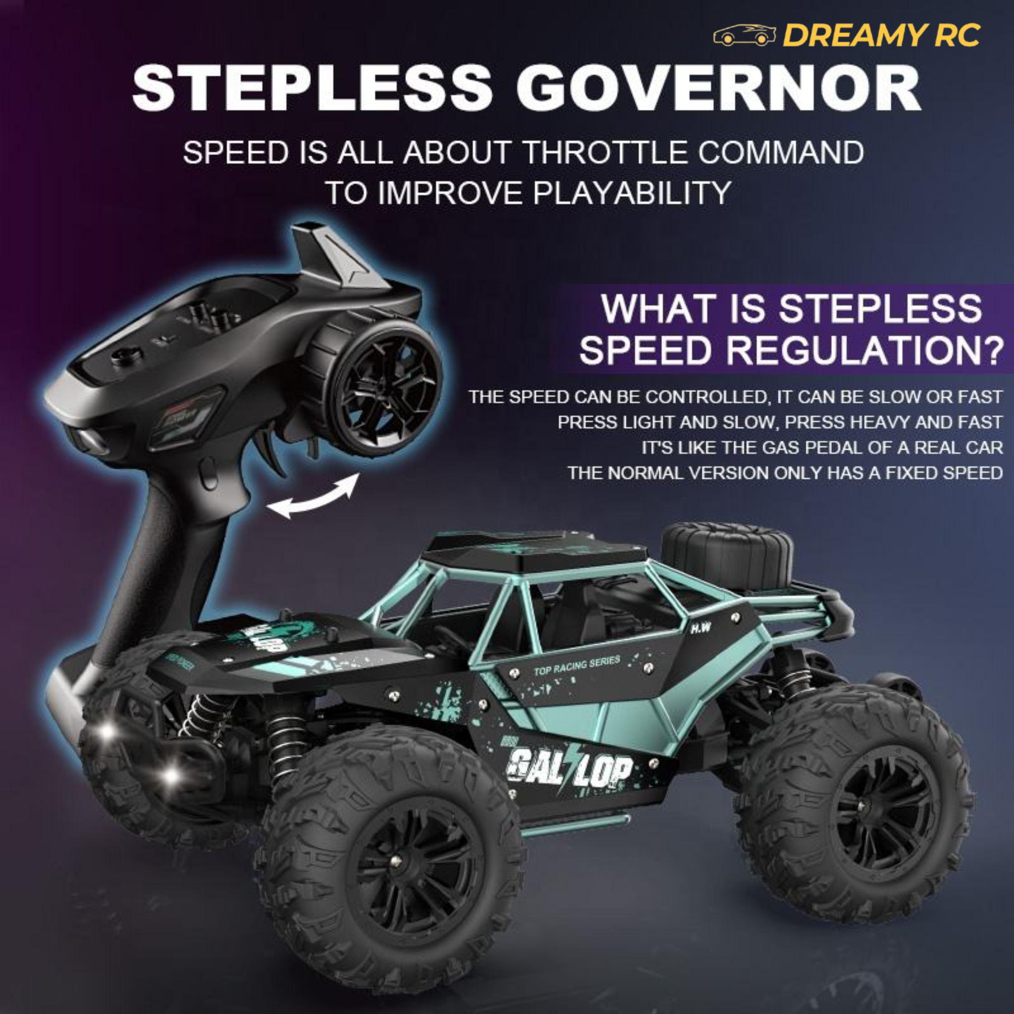 1:16 Scale 4WD High-Speed Off-Road Rock Crawler Remote Control Car