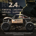 JJRC C8808 1:18 Scale 4WD Rock Crawler RC Car – Off-Road Remote Control Climbing Vehicle