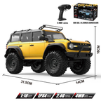 1:16 Scale 4WD Rock Crawler RC Car – Hobby Grade Off-Road Defender Style Remote Control Vehicle