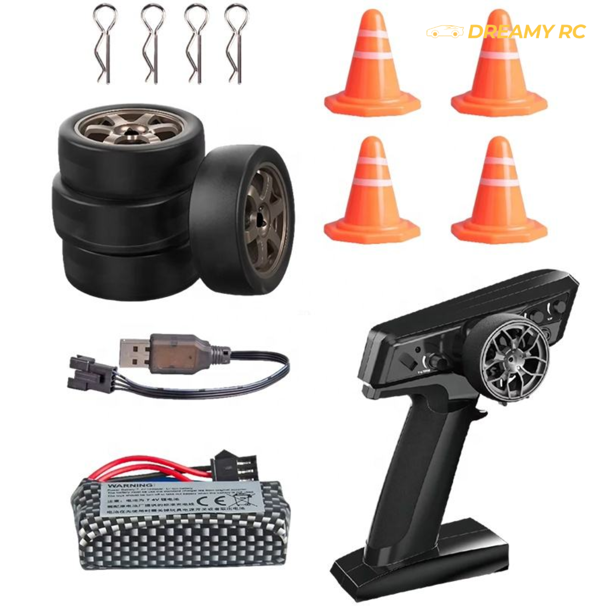 High-Performance 4WD RC Drift Car with ESP Gyro – 2.4GHz Remote Control