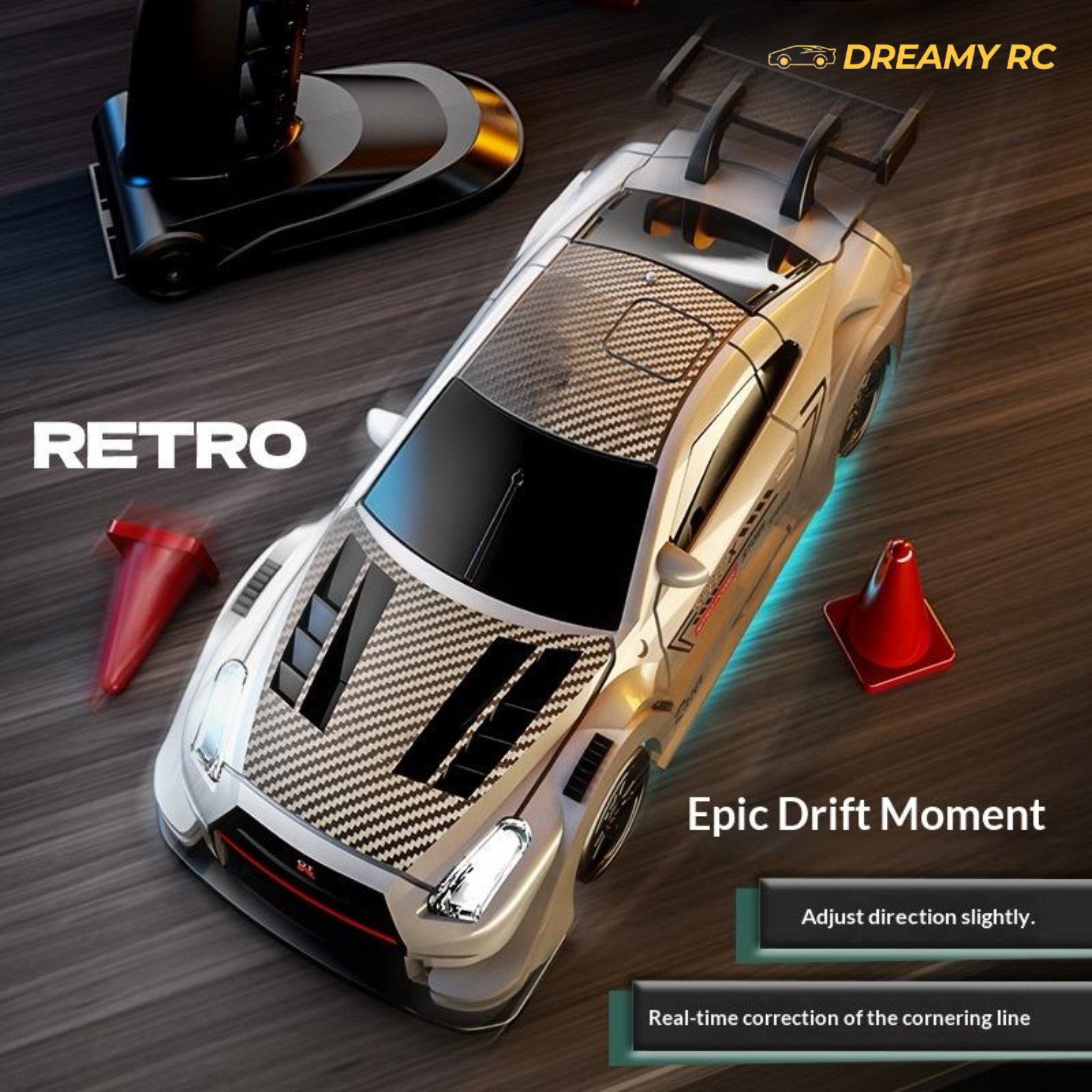 Mini Alloy RC Drift Car – 4WD Remote Control Racing Car for Indoor Drifting