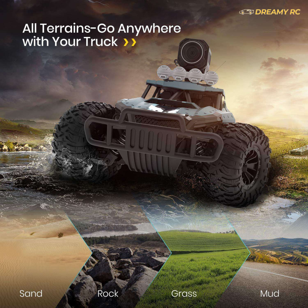 1:16 Scale FPV RC Monster Truck with 720P HD Camera – High-Speed Remote Control Racing Car