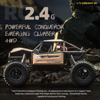JJRC C8808 1:18 Scale 4WD Rock Crawler RC Car – Off-Road Remote Control Climbing Vehicle