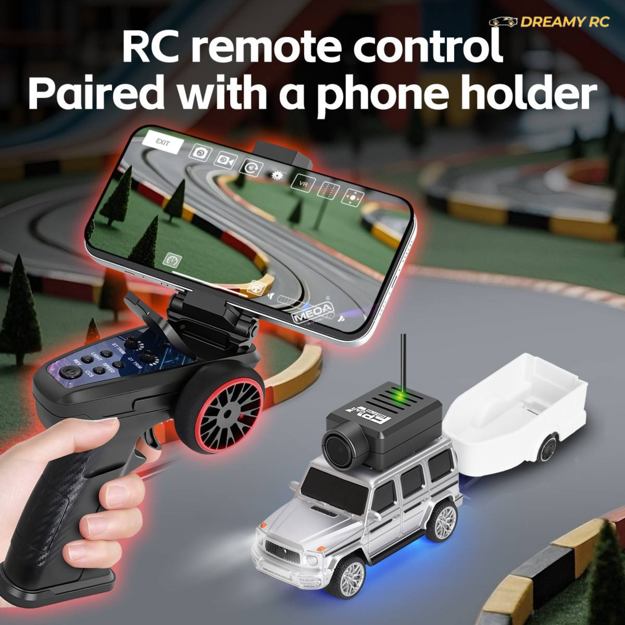 Wltoys 1:64 FPV Mini RC Car with HD Camera & 2.4GHz Remote Control
